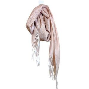 White House Black Market Jacquard Metallic Oblong Scarf